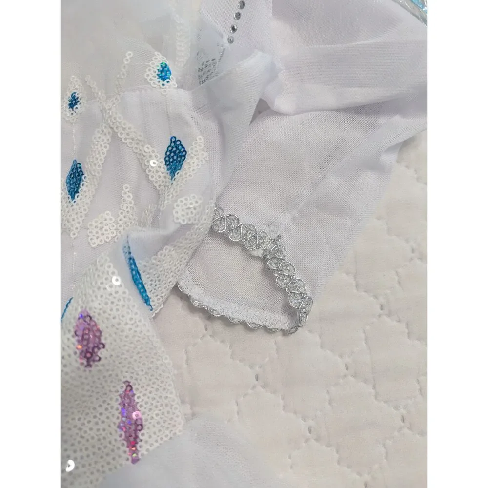 👑 Princess Dress & Accessories Blue Purple Size 6-8 NEW